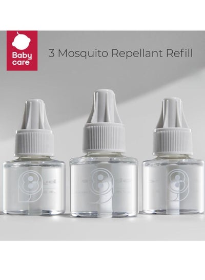 Buy Pack of 3 Liquid Mosquito Killer With 30 Nights Refill Safe for Baby Low Energy Consumption, Fast Action and Continuous Protection in UAE