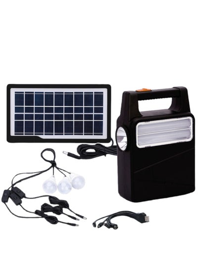 Buy Multifunctional Outdoor Rechargeable Lighting System With Solar Emergency Kit With 3 Bulbs in Saudi Arabia