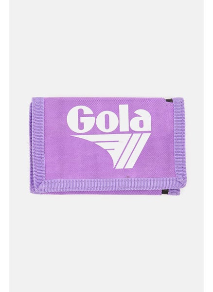 Buy Men Brand Logo Wallet 14 x 10 cm, Light Purple/White in Saudi Arabia