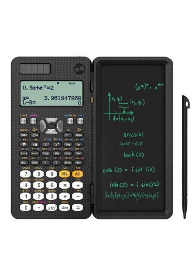 اشتري آلة حاسبة علمية مزودة بشاشة LCD Notepad 417 وظيفة احترافية قابلة للطي آلة حاسبة للطلاب تمت ترقيتها إلى 991ES باللون الأسود في السعودية