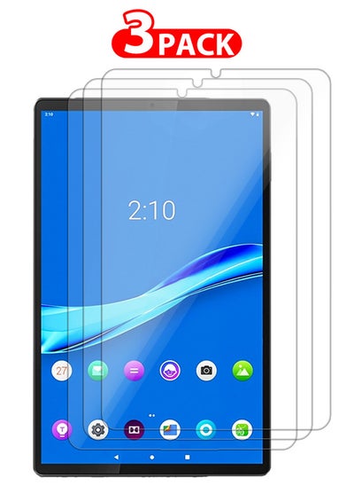 اشتري 3 Packs For Lenovo M10 Plus Tablet Screen Protector Anti-Glare 9H Hardness Tempered Glass Scratch Resistant HD Display Screen Protector في الامارات