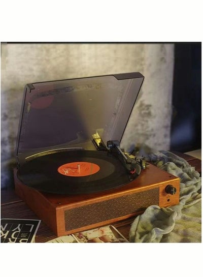 Buy Record Player Portable Suitcase Record Player Blutooth 3-Speed Vintage Turntable Built-in 2 Stereo Speakers in Saudi Arabia