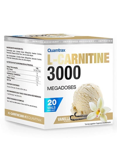 Buy L-Carnitine 3000 Shot Vanilla Flavor 20 Vials 25ml in UAE