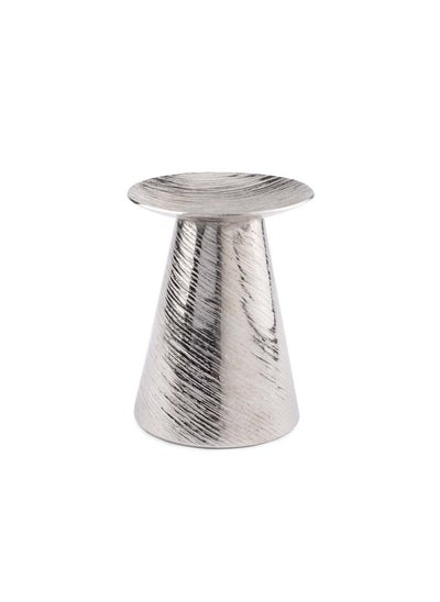 اشتري Ritika Aluminum Candle Holder 13.5X13.5X17cm - Silver في الامارات