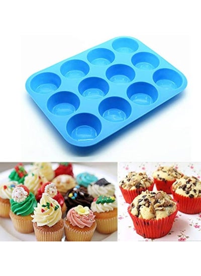 Buy Heat Resistant Silicone Muffin Pan for 12 Muffins in Egypt