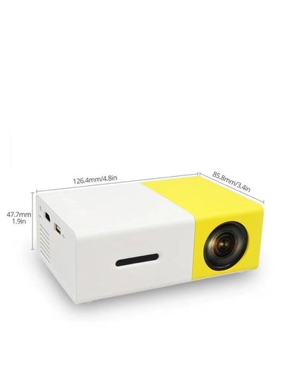 Buy YG300 Pro LED Mini Projector 480x272 Pixels Supports 1080P HDMI-compatible USB Audio Portable Home Media Video Player(UK Plug) in Saudi Arabia