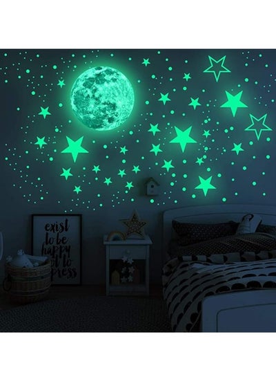 Buy Glowing in the Dark, Ceiling and Stars of the Dark Moon, Decal of the Starry Sky Shining in the Stars, Room Decoration, Perfect Gift for Kids, Bedroom, Bedding Room in Saudi Arabia