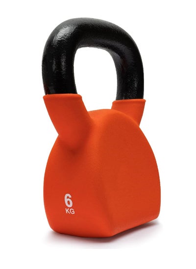 Buy Premium Cast Iron Vinyl Half Coating 6 KG Kettle Bell for Gym, Home Gym in Saudi Arabia