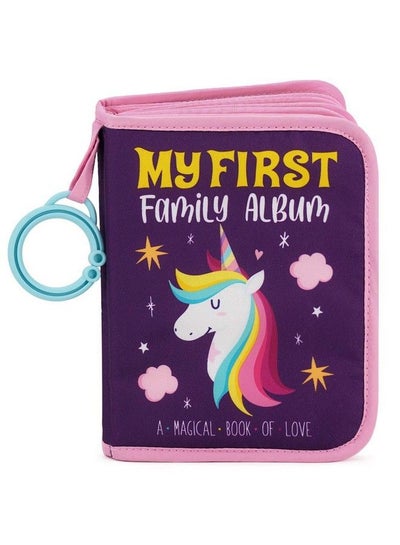 Buy ™ Baby My First Family Album ; Soft Photo Cloth Book Gift Set For Newborn Toddler & Kids (Unicorn) in UAE