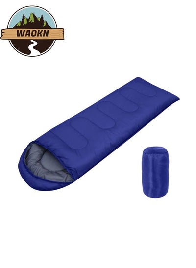 Buy Hooded Sleeping Bag, Lightweight 3 Season Weather Sleep Bags for Kids Adults, Cotton Hollow Filled 5-20 Degree for Backpacking/Hiking/Naturehike/Camping/Mountaineering with Compression Sack in Saudi Arabia