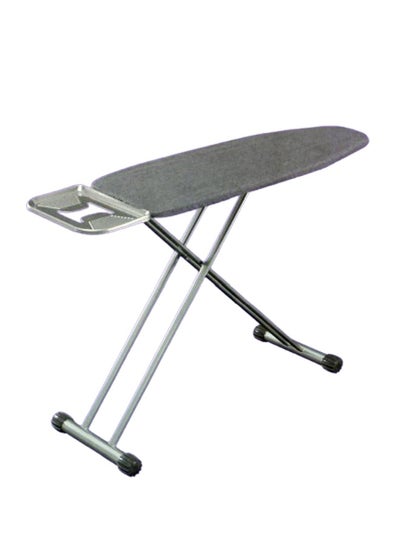 Buy Lynx Stainless Steel Turkish Ironing Board Non-slip Foot, Height Adjustment Handle, Steam Permeable Body and Silicone With Cotton Cover 41 X 118 CM in Saudi Arabia