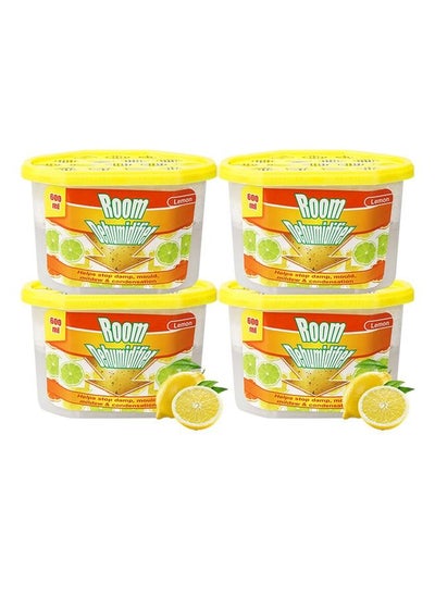 اشتري 4-Pcs Moisture Absorbers 600ml, Dehumidifiers to Control Excess Moisture for Basements, Closets, Bathrooms, Laundry Rooms, Kitchen & Study,Moisture Absorbers Odor Eliminator（Lemon scent） في الامارات