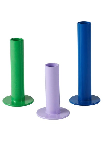 Buy Candle Holder, Set Of 3, Mixed Colours in Saudi Arabia