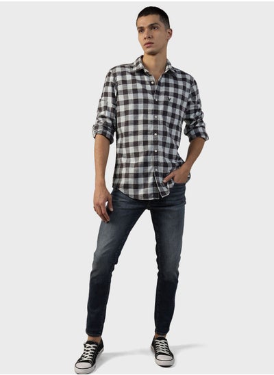 Buy Checked Slim Fit Shirt in Saudi Arabia