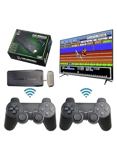 اشتري Retro Games Console with Dual Wireless Controllers Plug and Play Video Game Stick Built in 10000 Games 9 Classic Emulators TV 4K High Definition HDMI Output Great Gift for Adults and Kids 64G في الامارات