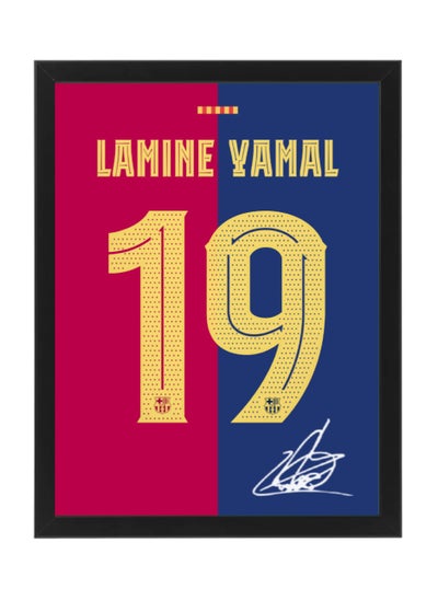 اشتري Lamine Yamal Barcelona Autographed Jersey - Framed Poster 30x40cm - Football Memorabilia, Soccer Collectible, Gift for Fans في الامارات