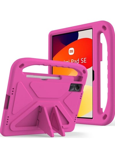 Buy Kids Case For Xiaomi Redmi Pad SE 11-Inch (2023), EVA Foam Lightweight Shockproof Duarable, Tablet Cover with Handle Stand Case For Children Firendly, Pink in UAE