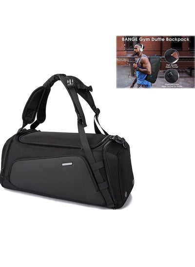 Buy Men's and Women's Backpack Fitness Sports Bag, Large Capacity Waterproof Luggage Bag(Black) in Saudi Arabia