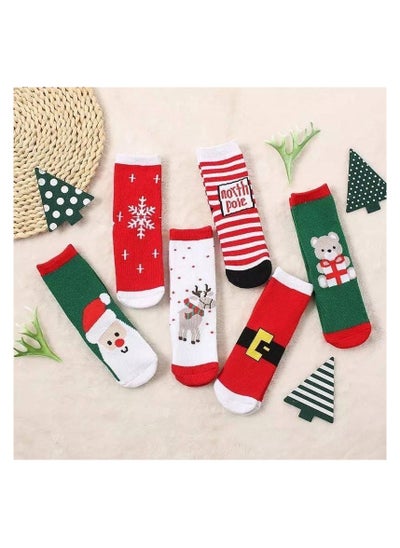 اشتري Winter Christmas Socks, 6 Pieces, For Adults Multicolore في مصر