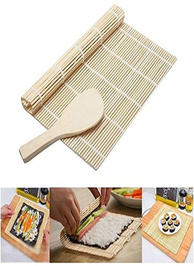 اشتري DIY Roller Mat Rice Paddle Set Sushi Maker Kit Mold Kitchen في الامارات