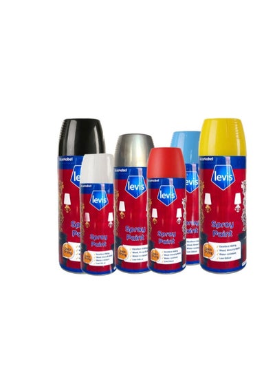 اشتري Levis Spray Paint All Purpose Metal Plastic Furniture 1 PC 380 ML Violet RAL 4095 في الامارات