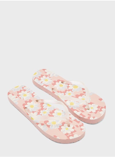 اشتري Floral Print Flip Flop في الامارات