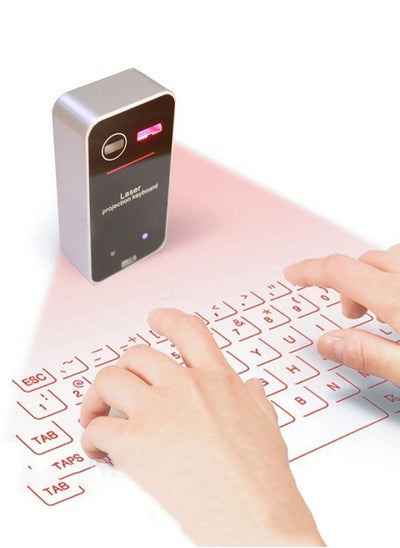 اشتري M MIAOYAN technology sense future virtual keyboard touch infrared office portable laser laser projection keyboard bluetooth wireless projection keyboard black standard version في السعودية