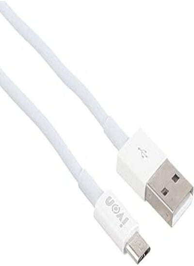 Buy Ivon kx2149 micro usb cable for charging and data transfer, 2 m - white in Egypt