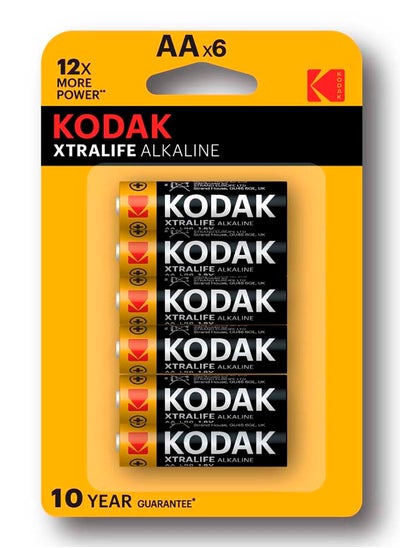 اشتري Kodak Xtralife Alkaline AA Batteries - 6 Pcs في الامارات