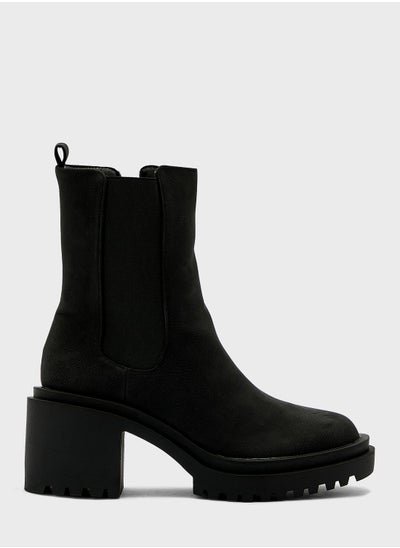 Buy Faux Suede Chunky Chelsea Boot in Saudi Arabia