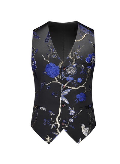 Buy New Men's Hollowed Out Slim Fit Fashionable Plus Size suit Vest in UAE