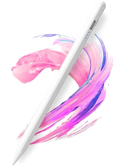 Buy Stylus Pen for iPad 2018-2023,Fast Charging Pencil with Tilt Sensitivity Palm Rejection,Magnetic Pen for iPad Air 3/4/5,iPad Mini 5/6,iPad 6/7/8/9/10, iPad Pro 11"/12.9" in Saudi Arabia