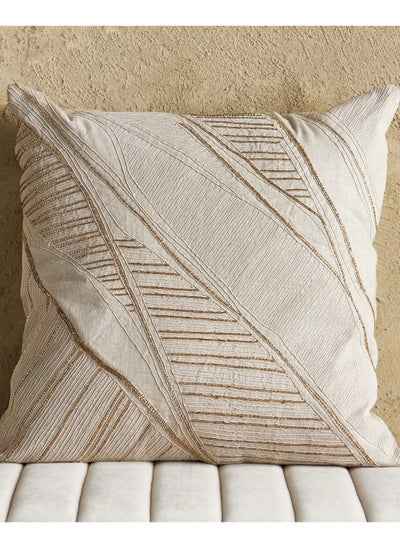 Buy Desert Elegance Embroidered Filled Cushion 50x50 cm in Saudi Arabia