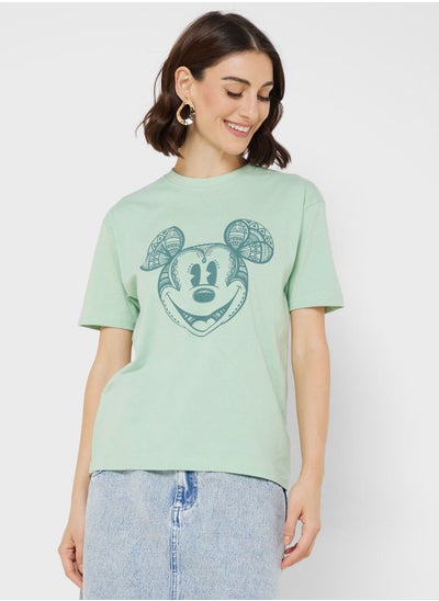 Buy Mickey Paisely Print T-Shirt in Saudi Arabia