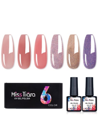 Buy 6-Piece UV and LED Nail Gel Polish Set in UAE