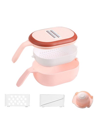 Buy 3-in-1 Multifunctional Vegetable Slicer Pink in UAE