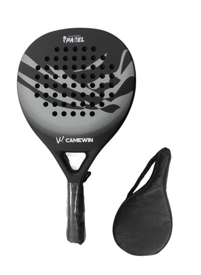 اشتري Padel Racket Paddle Racquet Carbon Fiber Light EVA Core Memory Foam Tennis Racquet Paddle For Sport Exercise Workouts Entertainment في السعودية