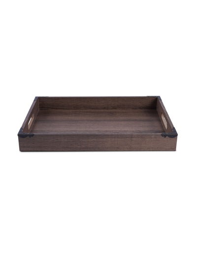 اشتري Emmett Decor Tray 42.5x30x5cm - Brown في الامارات