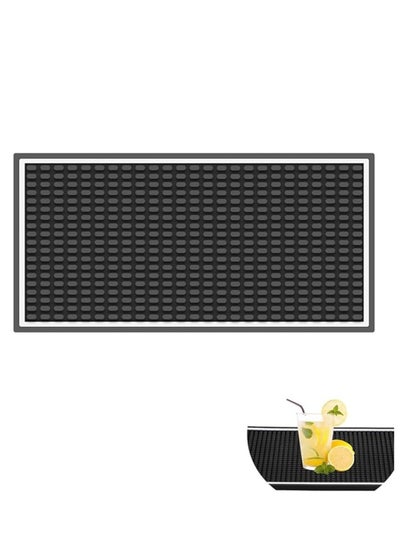 Buy Bolivia's Coffee Service Mat, 40 x 30 Cm Coffee Rubber Service Mat, Thick Durable and Stylish Spill Mat, Non Slip Non Toxic Coffee Mat, Coffee Bar Mat for Coffee, Bars, Restaurants, Counter (Black) in Saudi Arabia