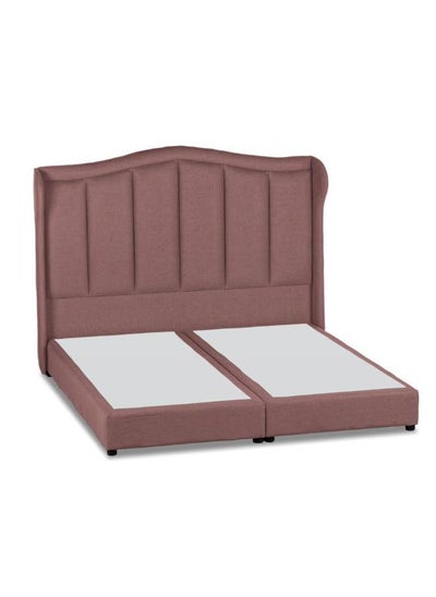 Buy Remo | Velvet Bed Frame 160x200 cm - Dark Pink in Saudi Arabia