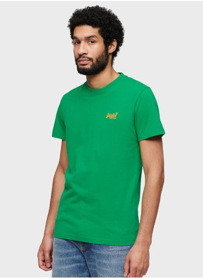 Buy Logo Embroidered Crew Neck T-Shirt in UAE