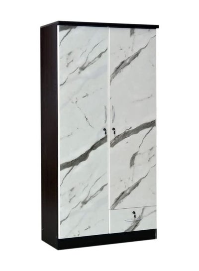 Buy Karnak 2 Door Wooden Wardrobe,Cabinet,Cupboard Of Engineered Wood With 1 Lockable Drawer Perfect Modern Stylish Heavy Duty Color (Wenge-Marble) in UAE