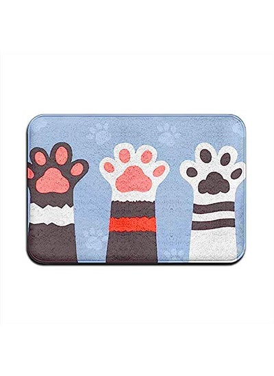 Buy Carpets Cartoon Cat Claw Soft Household Bath Mat Bathroom Bedroom Carpet Absorbent Door Mat, Multi Color in Saudi Arabia