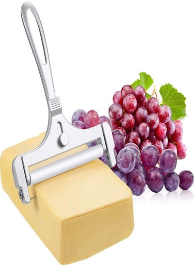 اشتري Stainless Steel Wire Cheese Slicer Adjustable Thickness Cheese Cutter Suitable For Soft and Semi hard Cheese Kitchen Cooking Tools في الامارات