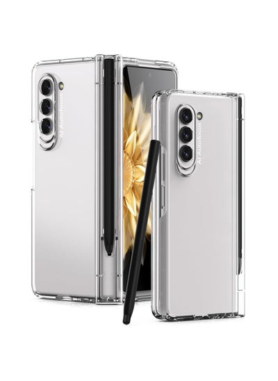 Buy Protective Case for Samsung Galaxy Z Fold 6 with Pen and Pen Holder, Hinge Protective Case with Built-in Screen Protector, Ultra-thin Shockproof Protective Case for Z Fold 6 [Not Original Pen] (Clear) in Saudi Arabia