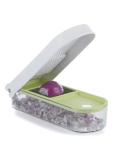 Buy 11-Piece Fruit And Vegetable Chopper And Slicer Set White/Clear/Green in Saudi Arabia