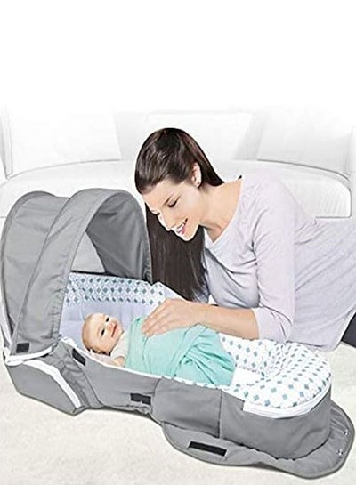 Buy Baby Bassinet Bed Portable Sleeper Travel Bag with mosquito net For Infant with Music in UAE