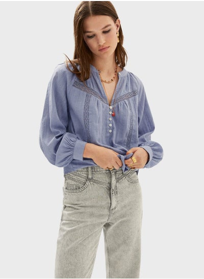 Buy Wide Leg Pocket Detail Jeans in UAE