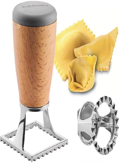 Buy Pedrini ravioli cutter 2 in 1, with container, square and round in Egypt