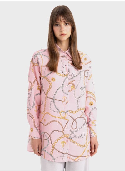 Buy Relax Fit Printed Long Sleeve Tunic in UAE